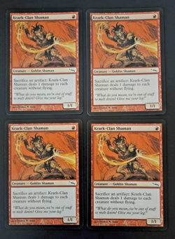 PLAYSET MAGIC MTG KRARK-CLAN SHAMAN 4x Mirrodin UK - Image 1