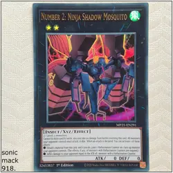 Number 2: Ninja Shadow Mosquito - MP25-EN291 - Ultra Rare 1st Edition Yugioh - Image 1