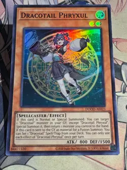 Yugioh Asian English Dracotail Phryxul DOOD-AE023 Super rare - Image 1