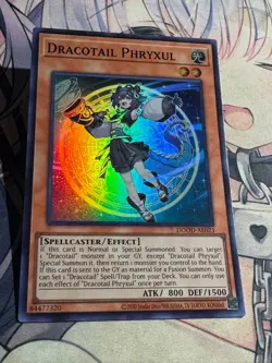 Yugioh Asian English Dracotail Phryxul DOOD-AE023 Super rare - Image 2