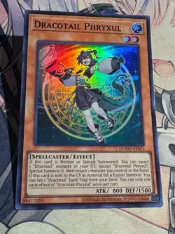 Yugioh Asian English Dracotail Phryxul DOOD-AE023 Super rare - Image 3