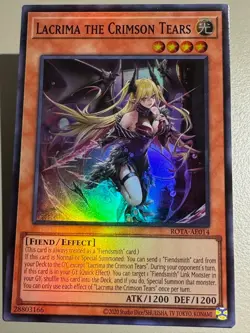 UNCENSORED ART Lacrima the Crimson Tears - SUPER RARE - YUGIOH - Asian-English - Image 5