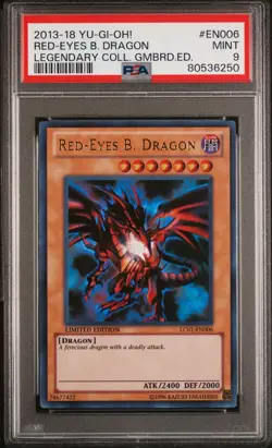 2013 Yu-Gi-Oh! Red-Eyes Black Dragon LC01-EN006 Ultra Rare Limited Edition PSA 9 - Image 1