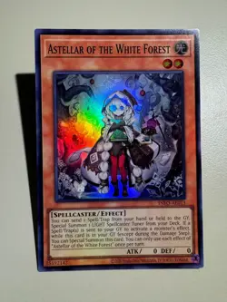 YUGIOH Asian English INFO-AE013 Astellar of the White Forest Super rare NM - Image 2