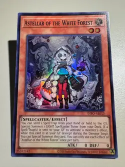 YUGIOH Asian English INFO-AE013 Astellar of the White Forest Super rare NM - Image 4