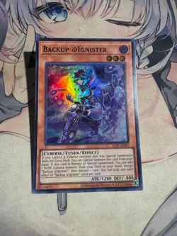 Yugioh Asian English ALIN-AE002 Backup @Ignister Super rare NM - Image 3