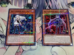 YuGiOh Asian English SLF1-AE035, 36 Sky Striker Ace Raye & Roze Alt Art Parallel - Image 1