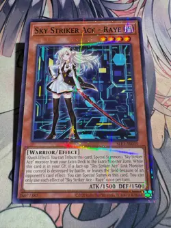 YuGiOh Asian English SLF1-AE035, 36 Sky Striker Ace Raye & Roze Alt Art Parallel - Image 2