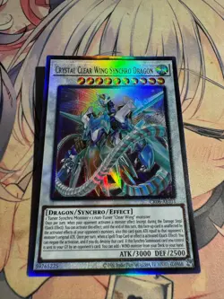 Yugioh Asian English CR06-AE031 Crystal Clear Wing Synchro Dragon Ultimate rare - Image 1
