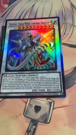 Yugioh Asian English CR06-AE031 Crystal Clear Wing Synchro Dragon Ultimate rare - Image 2