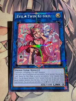YuGiOh Asian Eng SLF1-AE086 Evil Twin Ki-siki Alternative Uncensored Art Paralle - Image 3