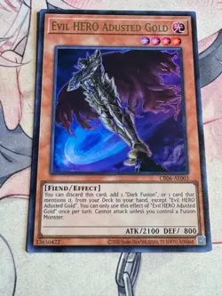 Yugioh Asian English CR06-AE003 Evil HERO Adusted Gold Ultra rare NM - Image 2