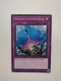 RA01-EN069 Compulsory Evacuation Device Platinum Secret Rare 1st Edition YuGiOh - Image 1