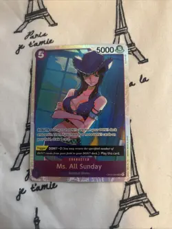 One Piece Ms. All Sunday Character Card OP04-064 Holo 5000 BP English Bandai - Image 1