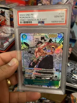 Roronoa Zoro OP06-118 (V.3) – Manga Rare – PRB01 – One Piece Card Game PSA-10 - Image 1