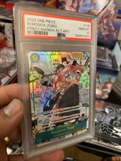 Roronoa Zoro OP06-118 (V.3) – Manga Rare – PRB01 – One Piece Card Game PSA-10 - Image 3
