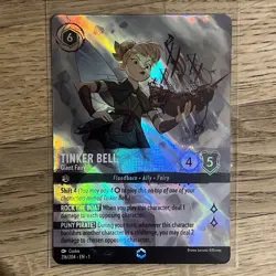 2023 Disney Lorcana TCG Enchanted Tinker Bell Giant Fairy 216/204 First Chapter - Image 1