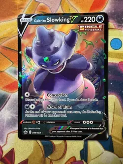 Galarian Slowking V - 099/198 - Pokemon Chilling Reign Sword Shield Rare Card NM - Image 1
