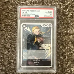 Kalifa OP03-081 Judge Pack Vol 2 Judge Stamp Promo One Piece Card 2023 PSA 10 - Image 1