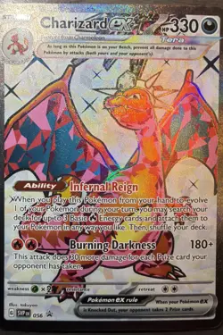 Pokemon Charizard ex Tera Full Art Holo 330HP Promo Card SV 056 Scarlet & Violet - Image 1