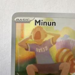 Pokemon Minun 194/182 SV04: Paradox Rift Illustration Rare Full Art Holo Card - Image 5