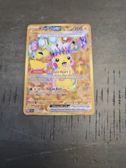 ⭐Gold Metal Pikachu EX 247/191 Fan Art Card Collectible/Gift/Display⭐ - Image 1