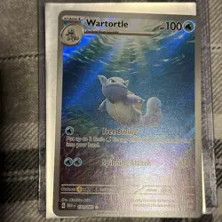Pokemon TCG Wartortle 171/165 Scarlet & Violet 151 Illustration Rare Holo Card - Image 1