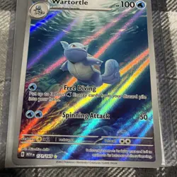 Pokemon TCG Wartortle 171/165 Scarlet & Violet 151 Illustration Rare Holo Card - Image 3