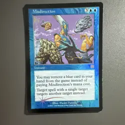 Mtg MISDIRECTION Foil - Mercadian Masques 1999 Vintage Magic LP/ EX condition - Image 1