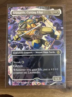 Leonardo, Cutting Edge (Borderless) Rare MTG Ninja Turtles - Image 1