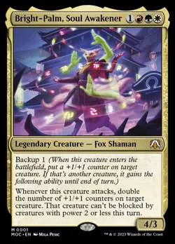 MTG Bright-Palm, Soul Awakener (1/533) March of the Machine Commander NM - Image 1
