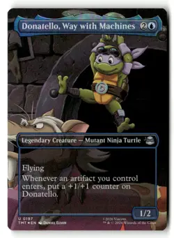 Donatello, Way with Machines (Borderless) Teenage Mutant Ninja Turtles MTG Foil - Image 1
