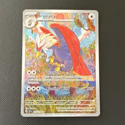 Pokemon TCG Braviary 214/191 Sv08 Surging Sparks Illustration Rare Holo English - Image 1