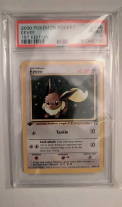 PSA 9 MT 2000 1ST EDITION ROCKET POKEMON EEVEE 55/82 #55 WOTC GRADED - Image 3