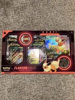 Pokemon Flareon VMAX Premium Collection Collectors Edition Promo Cards Box - Image 1
