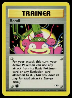 Pokemon Card - Recall Gym Heroes 116/132 Uncommon 1st Edition - Image 1