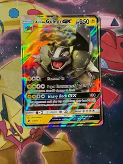 Pokemon Alolan Golem GX Ultra Rare SM - Crimson Invasion 34/111 - Image 1