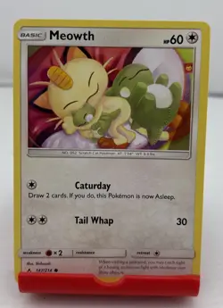 2019 Pokemon Meowth 147/214 Caturday Unbroken Bonds. - Image 1