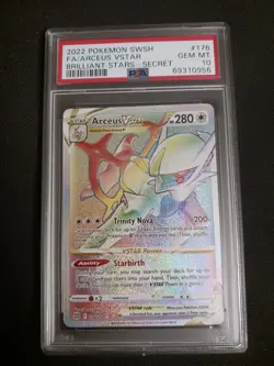 Pokemon Arceus VSTAR Brilliant Stars 176/172 Rainbow Secret Rare PSA 10 - Image 1