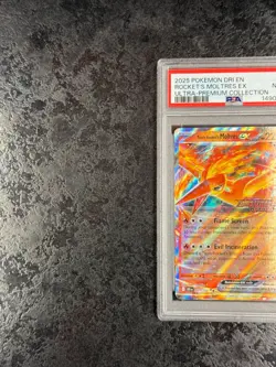 2025 POKEMON EN ROCKET S MOLTRES EX ULTRA-PREMIUM COLLECTION #031 STAMPED PSA 8 - Image 3