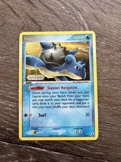 Pokemon TCG Lapras 8/92 Reverse Holo Rare Stamped EX Legend Maker 2006 - Image 1