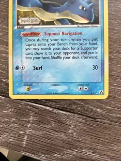 Pokemon TCG Lapras 8/92 Reverse Holo Rare Stamped EX Legend Maker 2006 - Image 5