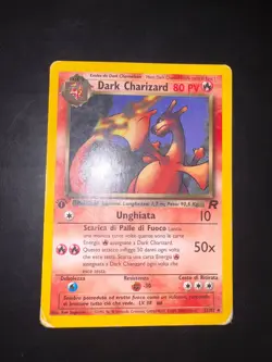 Carta Pokemon Dark Charizard 21/82 1° edizione Holo Set Team Rocket - Image 1