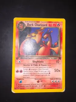 Carta Pokemon Dark Charizard 21/82 1° edizione Holo Set Team Rocket - Image 2
