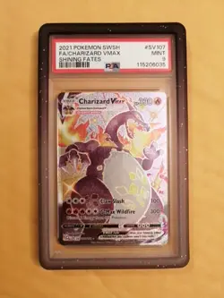 2021 Pokemon Sword & Shield - Shining Fates Charizard VMAX PSA 9 #SV107/SV122 - Image 1