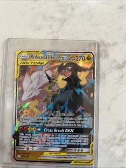 Pokemon Reshiram & Zekrom GX TAG TEAM Ultra Rare Holo SM-Cosmic Eclipse 157/236 - Image 1