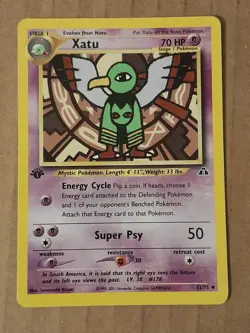 Pokemon Xatu 52/75 Neo Discovery 1st Edition LP-NM See Pictures - Image 1