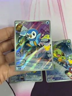 Pokemon First partners Series 1 Turtwig, Piplup, Chimcar Illustration Promo Set - Image 4