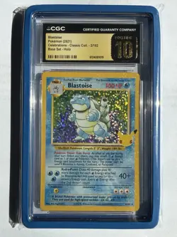 Pokemon 25th Anniversary Blastoise 2/ Classic Coll Base Set CGC PRISTINE 10 Gold - Image 1