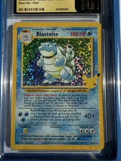 Pokemon 25th Anniversary Blastoise 2/ Classic Coll Base Set CGC PRISTINE 10 Gold - Image 2